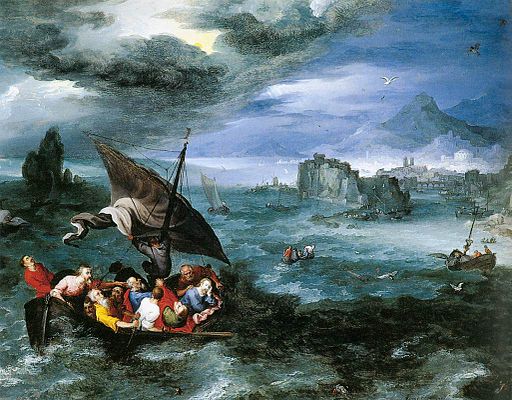 Christ in the Storm on the Sea of Galilee-Pieter Brueghel