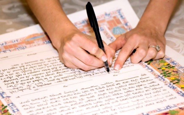 Ketubah-wedding ceremony-Jewish bride