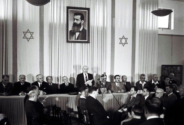 David Ben-Gurion proclaims the establishment of the State of Israel.