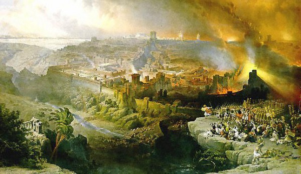 The Siege and Destruction of Jerusalem by the Romans Under the  Command of Titus-David Roberts