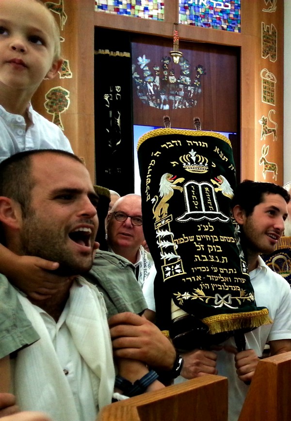 11 Sacred Torah scrolls-Simchat-Torah-Israel-synagogue