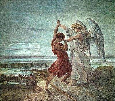 Jacob Wrestling with the Angel, by 