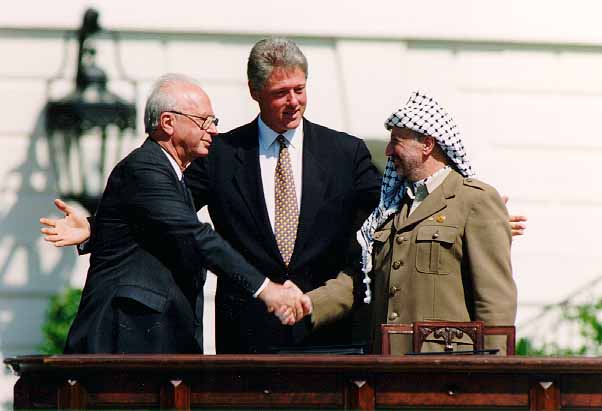 Bill Clinton_Yitzhak Rabin_Yasser Arafat_White_House