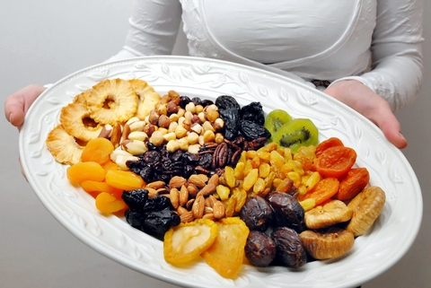 nuts-dried-fruit-traditional Tu B'Shvat food-platter