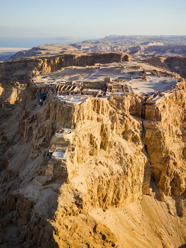 Bird's eye view-excavated ruins-Masada