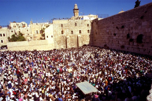 Jerusalem-Israel-Kotel Plaza-Wailing Wall-crowd-worship