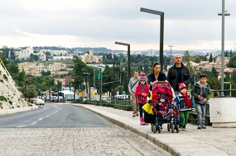 Israel-family-Jaffa Gate-Jerusalem-street