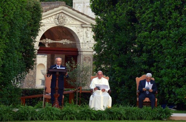 Israeli President Shimon Peres-Palestinian President Mahmoud Abbas-Pope Francis