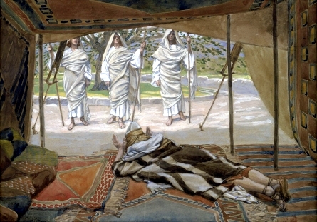 Abraham and the Three Angels-James Tissot