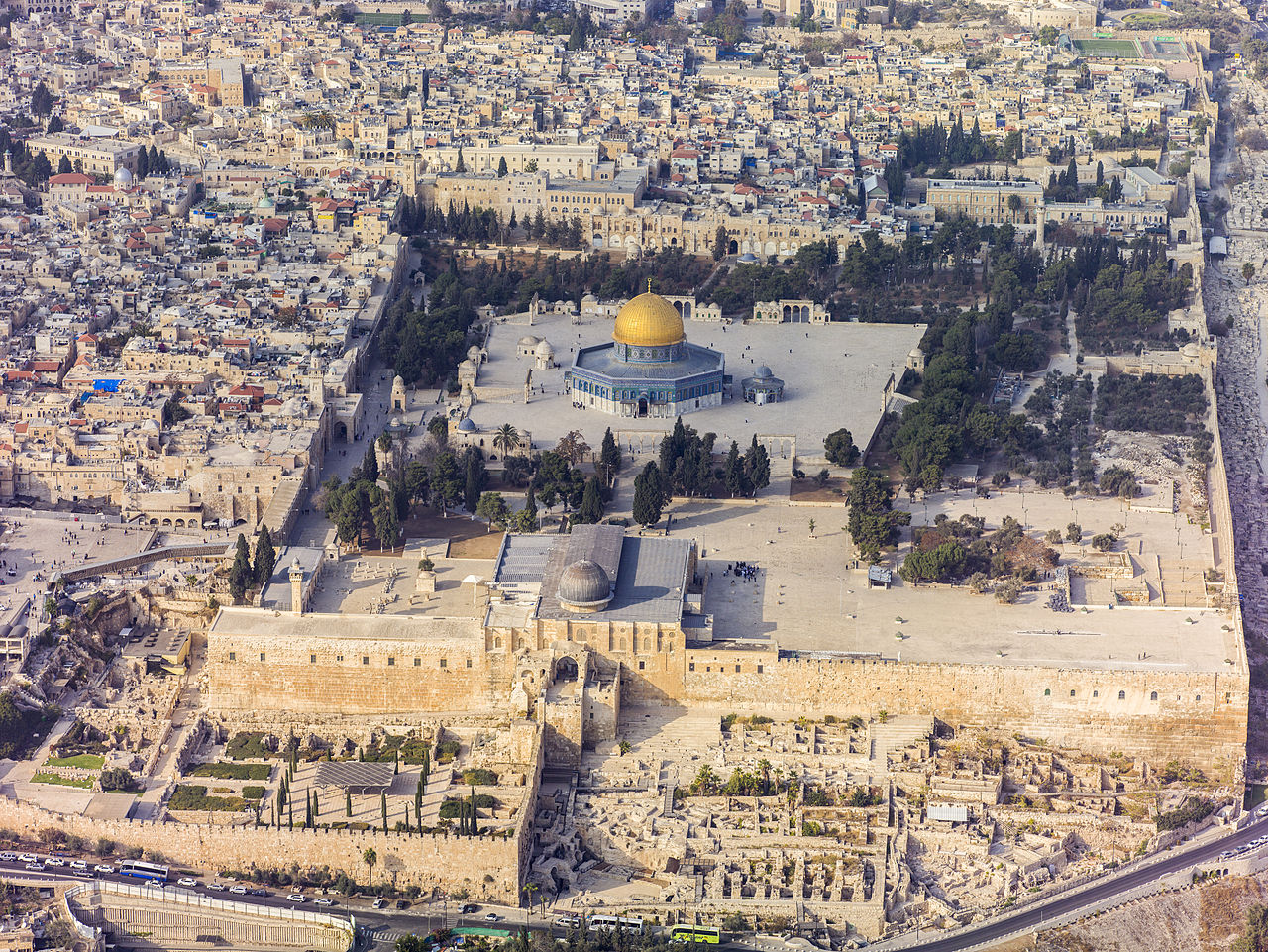 Ariel view of  Temple Mount