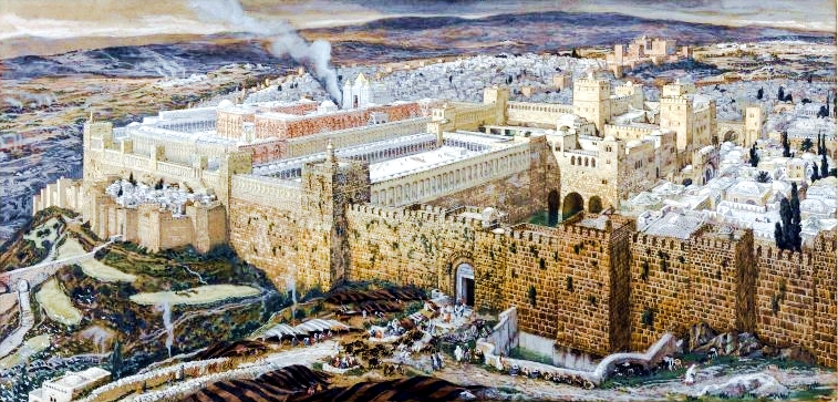 The Reconstruction of Jerusalem-Temple of Herod-James Tissot