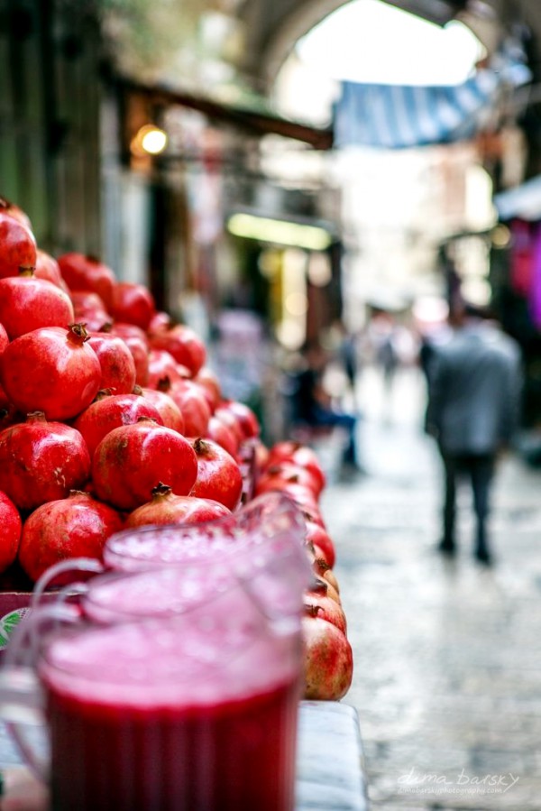 A fruit stand in Jerusalem.