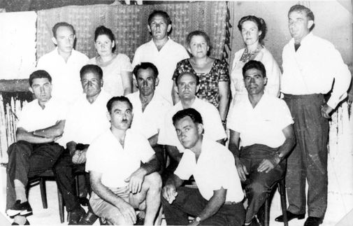 A handful of Sobibor survivors who escaped in the revolt pose for a picture in Israel.