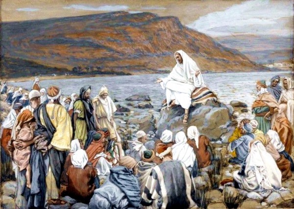 Yeshua Teaches People by the Sea, by James Tissot