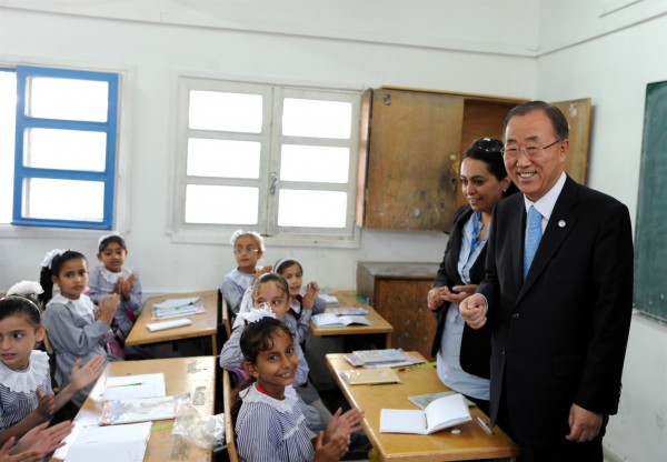 UN-Ban Ki-moon-Jabalia-children-Gaza