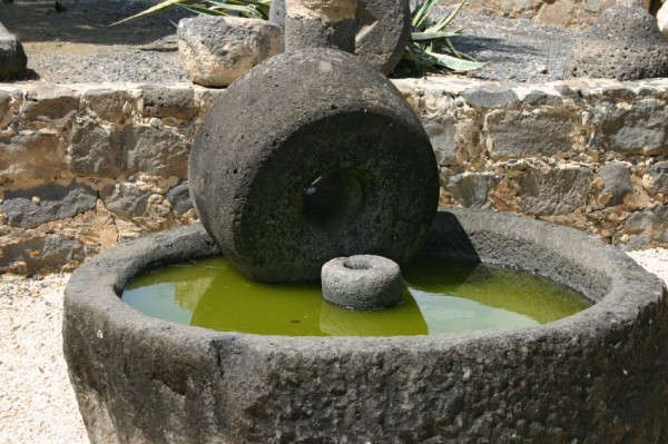 Ancient-olive-press-Capernaum-Israel