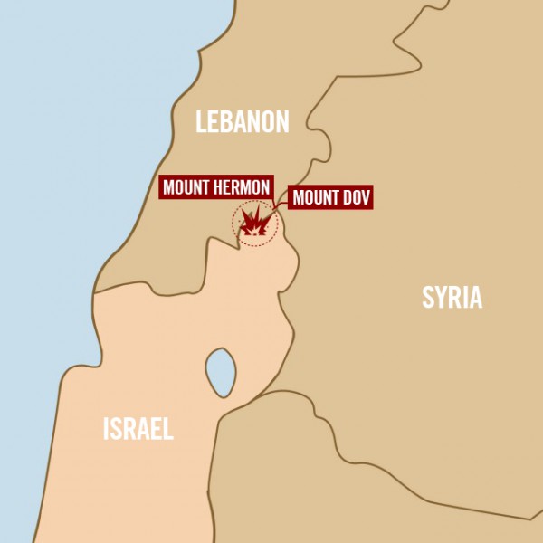 IDF Map-Mount Dov-Hezbollah strike-Israel-Lebanon-Syria