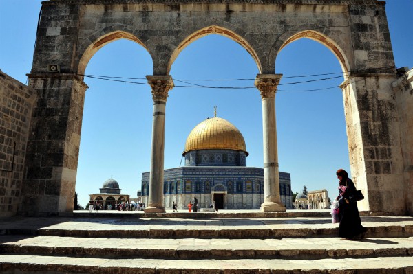 The Golden Dome of the Rock was built to occupy the spot where the Holy of Holies once was situated.