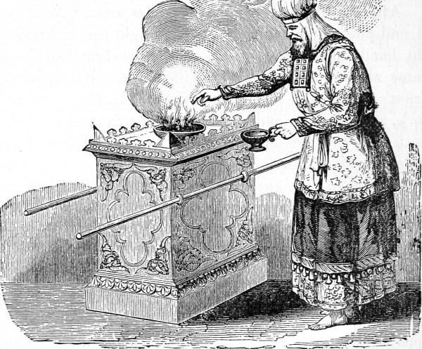 The priest makes an offering (Source: Internet Archive)