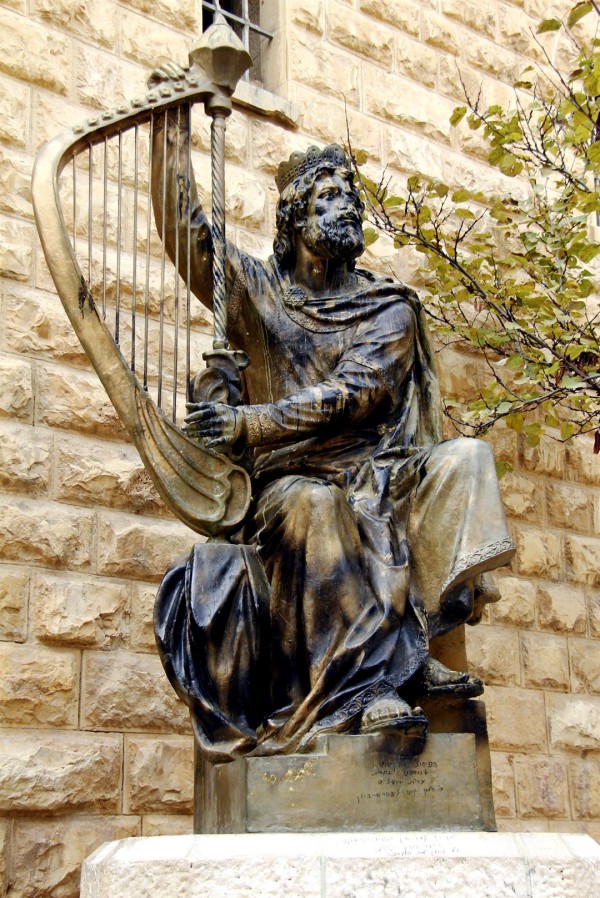 A statue of King David in Jerusalem