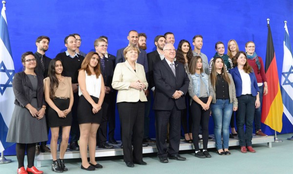 Germany-Israel-students-Merkel-Rivlin