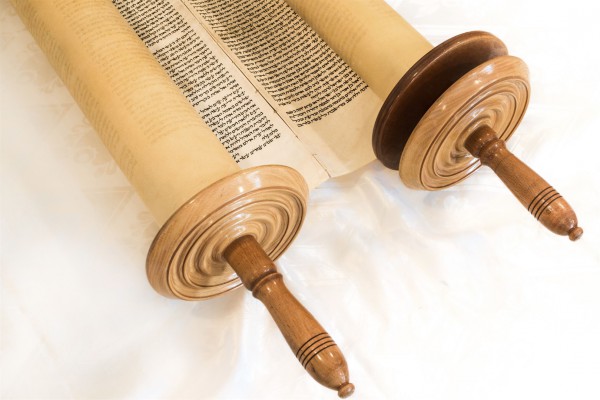 Handwritten Torah scroll