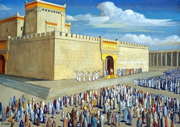 The Dedication of the Temple by Solomon (Source: The Temple Institute Facebook)