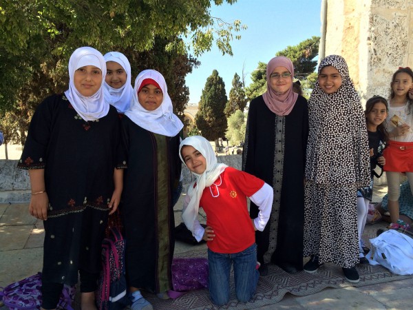 Muslim children on the Temple Mount (Photo by Michael-Ann Cerniglia)