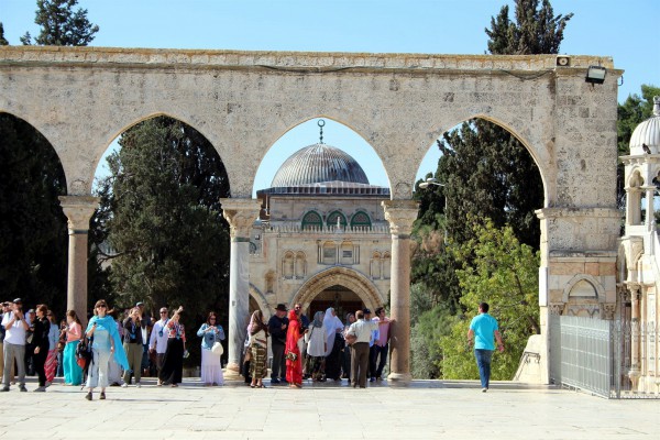 The silver domed Al Aqsa Mosque occupies the spot where the Royal Stoa was located in the time of Yeshua. This mosque has been twice destroyed by earthquake. The current building has been standing since AD 1035.