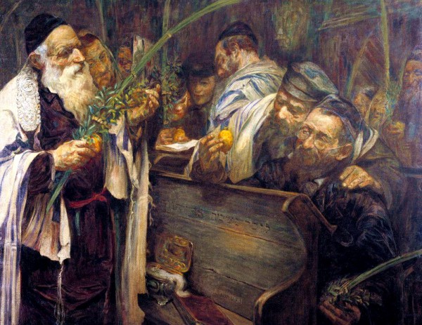 Sukkot in the Synagogue, by Leopold Pilichowski