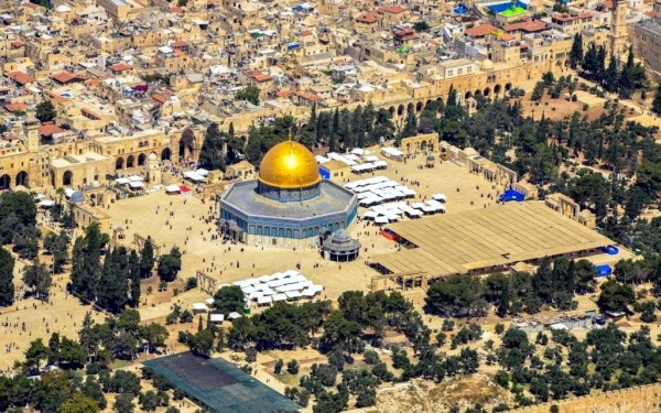 Temple Mount-Dome of the Rock-Aerial photograph