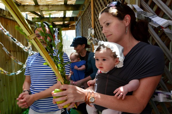 lulav-Four Kinds-Four Species-Sukkot-Sukkah-Jewish mother-infant