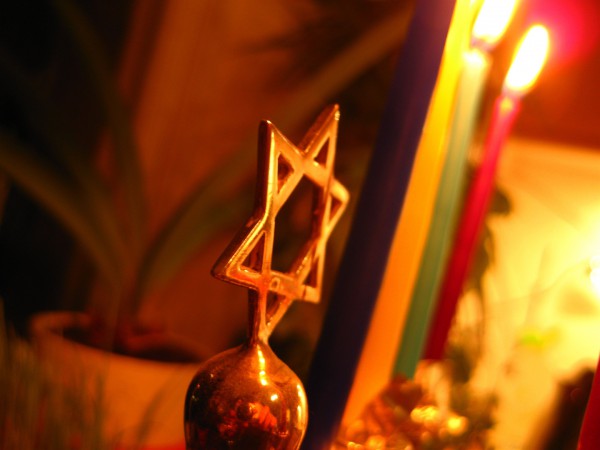 Hanukkah candles-Star of David-Magen David