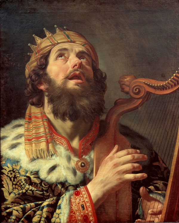 King David Playing the Harp, by Gerard van Honthorst