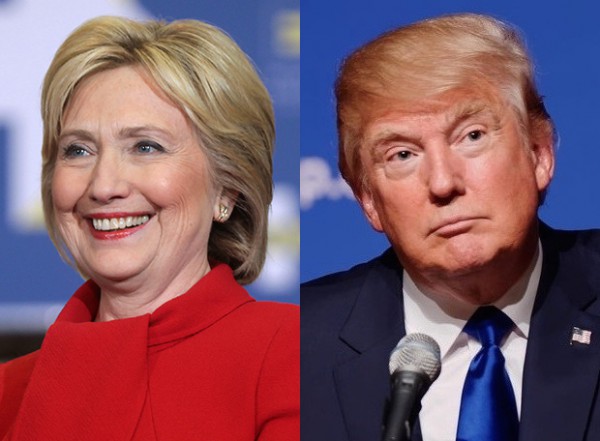 US presidential nominees, Hillary Clinton and Donald Trump 