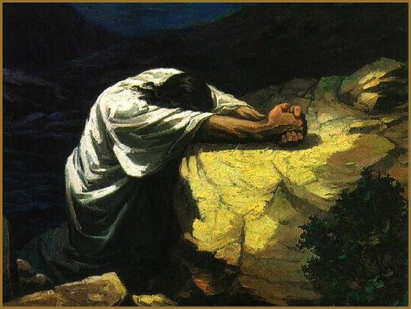 Jesus Prays in the Garden of Gethsemane (Source: Flickr, by Waiting for the Word lic. cc by 2.0)