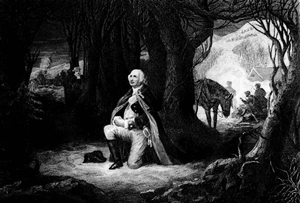 Washington praying at valley forge by john mcrae