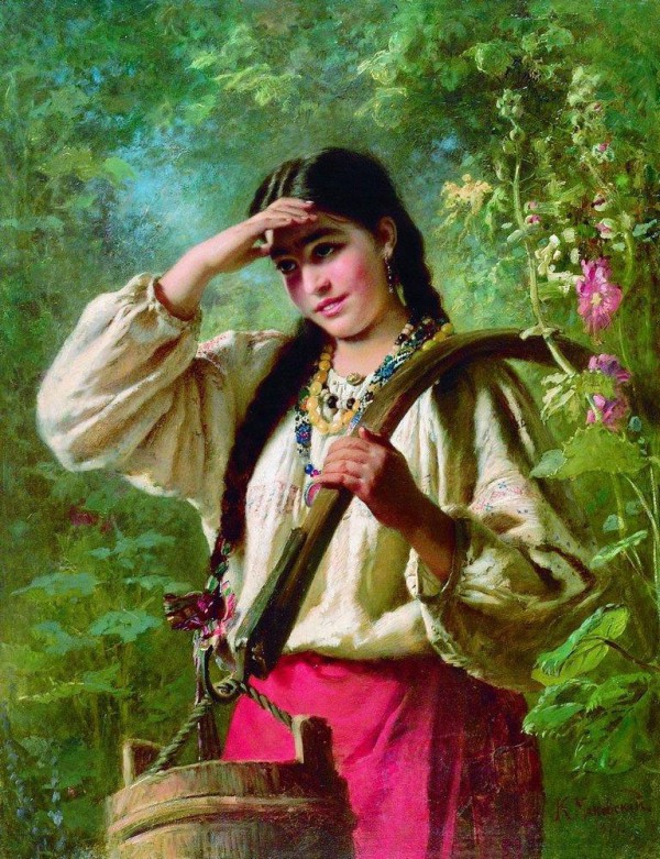 Girl with a Yoke (1874), by Konstantin Makovsky