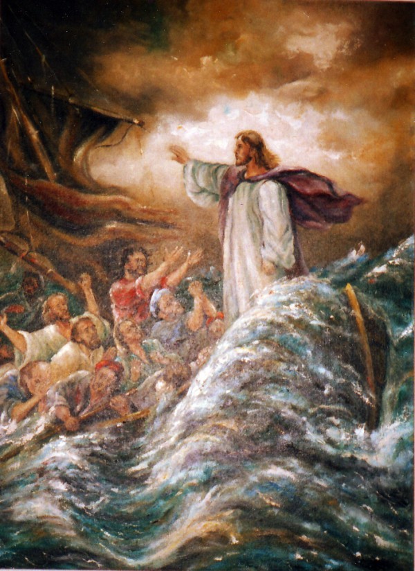 Yeshua with His Disciples on the Sea of Galilee, by Ernst Georg Bartsch (Wikicommons, GNU free license)