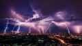 lightning, city